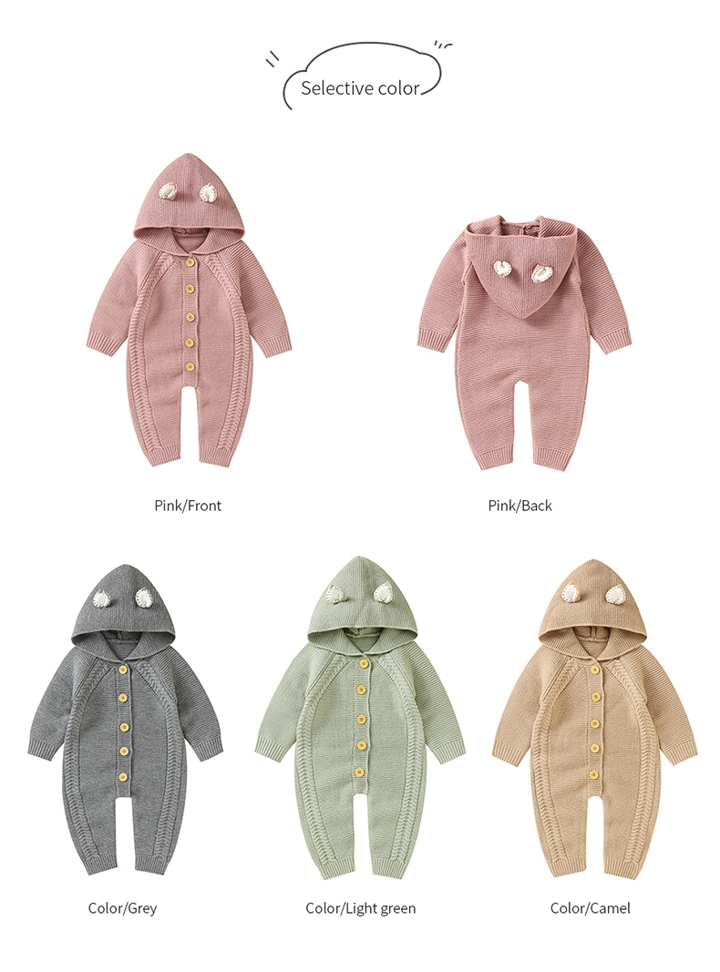 Fast Shipping Knitted Newborn Baby Rompers Clothing Wear Babies Clothes Products